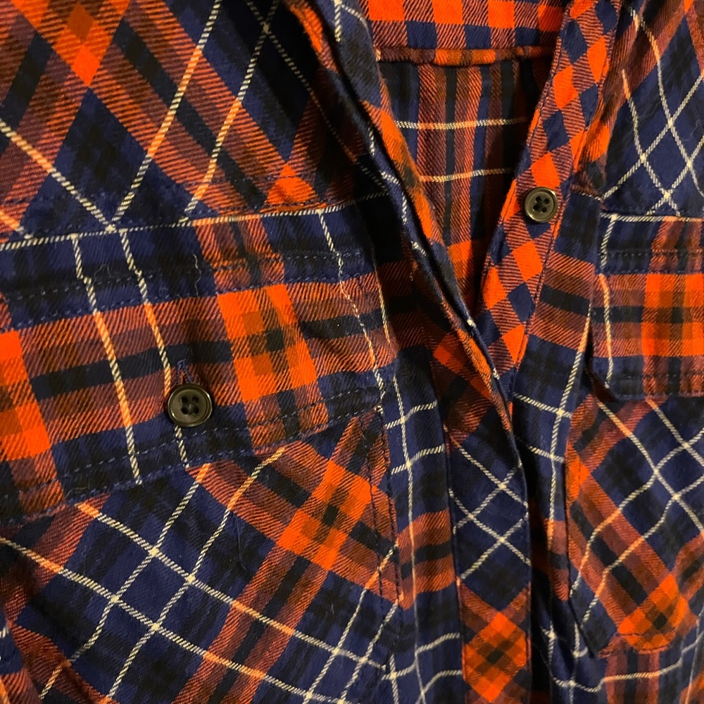 J Crew Flannel button down dress M